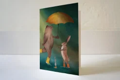 Lotte Drouen Wenskaarten^Wenskaart Dansen in de Regen