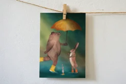 Lotte Drouen Wenskaarten^Wenskaart Dansen in de Regen