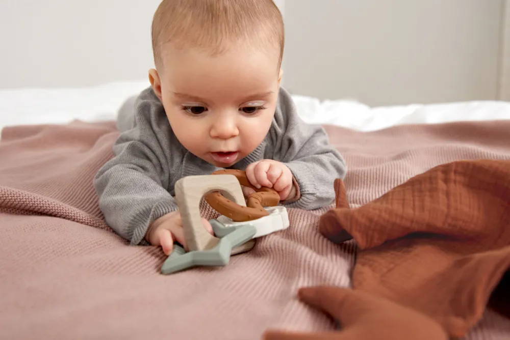 Lässig Babyspeelgoed^Bijtring Hout/Siliconen Little Universe