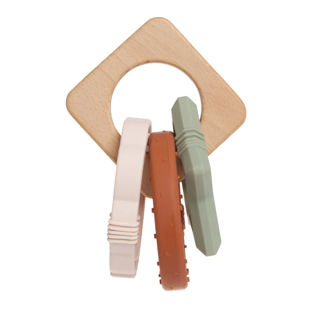 Lässig Babyspeelgoed^Bijtring Hout/Siliconen Little Universe