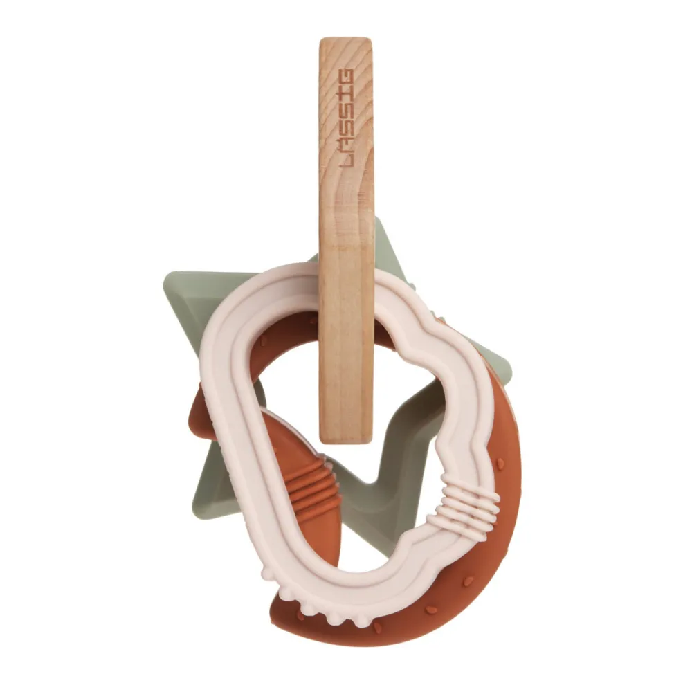 Lässig Babyspeelgoed^Bijtring Hout/Siliconen Little Universe