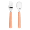 Lässig Kinderservies^Kinderbestek Set Vork en Lepel Abrikoos