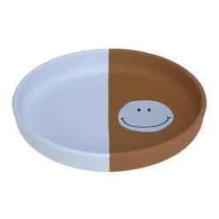 Lässig Kinderservies^Kinderbord Siliconen Happy Rascals Smile Sky Blue
