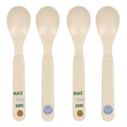 Lässig Kinderservies^Kinderlepels Happy Rascals Smile Sky Blue Set 4-delig