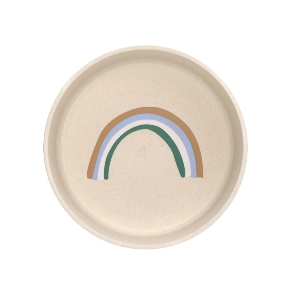 Lässig Kinderservies^Kinderschaaltje Happy Rascals Smile Sky Blue Cellulose