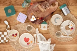 Lässig Kinderservies^Kinderschaaltje Happy Rascals Smile Sky Blue Cellulose