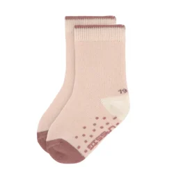 Lässig Kinderkleding^Kindersokjes Anti-Slip Offwhite/Powder Pink Set 2-delig