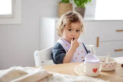 Lässig Kinderkleding^Slabbetjes Happy Rascals Hart Lavendel Set 5-delig