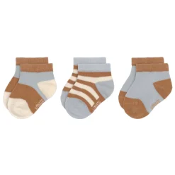Lässig Kinderkleding^Sneaker Kindersokjes Light Blue Caramel Set 3-delig