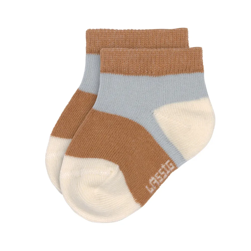 Lässig Kinderkleding^Sneaker Kindersokjes Light Blue Caramel Set 3-delig