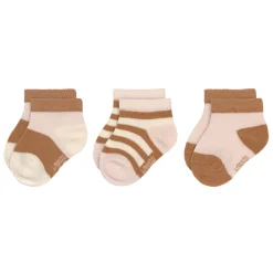 Lässig Kinderkleding^Sneaker Kindersokjes Powder Pink/Caramel Set 3-delig