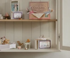 Maileg Bekijk Alles^Drieling Baby Muis in een Luciferdoosje