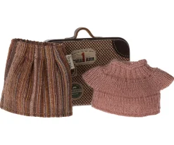 Maileg Muizen^Kledingset Geruit in Koffer Grandma Mouse