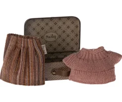 Maileg Muizen^Kledingset Geruit in Koffer Grandma Mouse