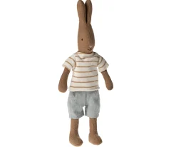Maileg Konijnen & Hazen^Knuffel Konijn Size 1 Bruin Streepmotief