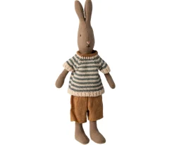 Maileg Konijnen & Hazen^Knuffel Rabbit Size 1 Bruin met Shirt en Short 25cm