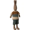 Maileg Konijnen & Hazen^Knuffel Rabbit Size 2 Bruin met Shirt en Short 29cm