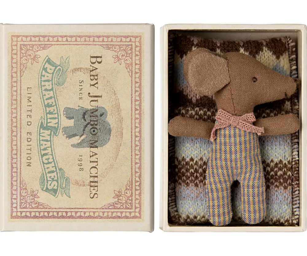 Maileg Muizen^Knuffelmuis Baby Sleepy-Wakey Roze