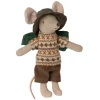 Maileg Muizen^Knuffelmuis Hiker Big Brother 13cm