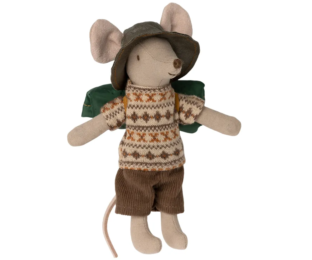 Maileg Muizen^Knuffelmuis Hiker Big Brother 13cm