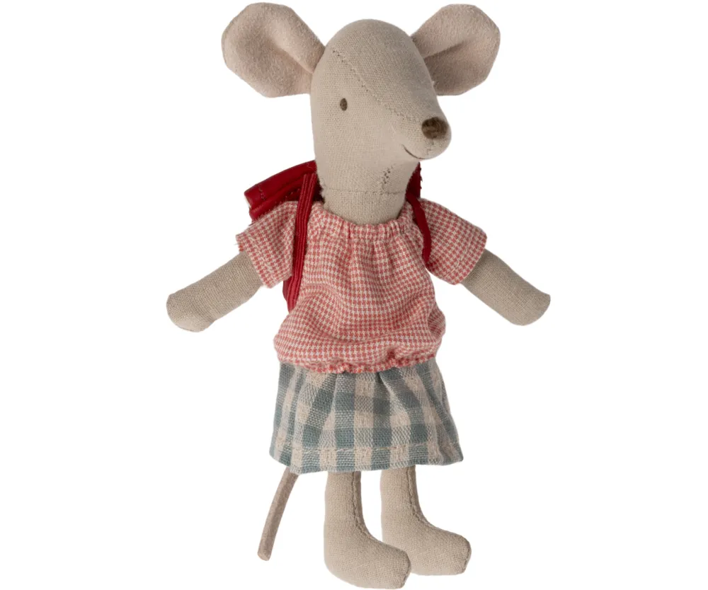 Maileg Muizen^Knuffelmuis Tricycle Big Sister Red