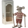 Maileg Muizen^Knuffelmuis Winter met Skiset Mum 15cm