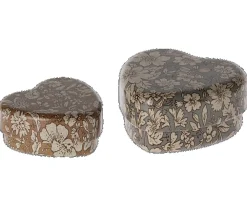 Maileg Kinderkamer Accessoires^Metalen Opbergdoosje Hart Blauw 2-delig