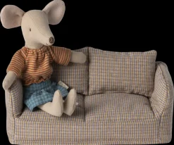 Maileg Poppenhuis^Poppenhuis Sofa Geruit 17cm
