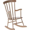 Maileg Poppenhuis^Schommelstoel Rocking Chair Mini Dark Powder