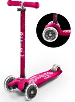 Micro Step Steppen|Buitenspeelgoed^Maxi Deluxe Roze Led