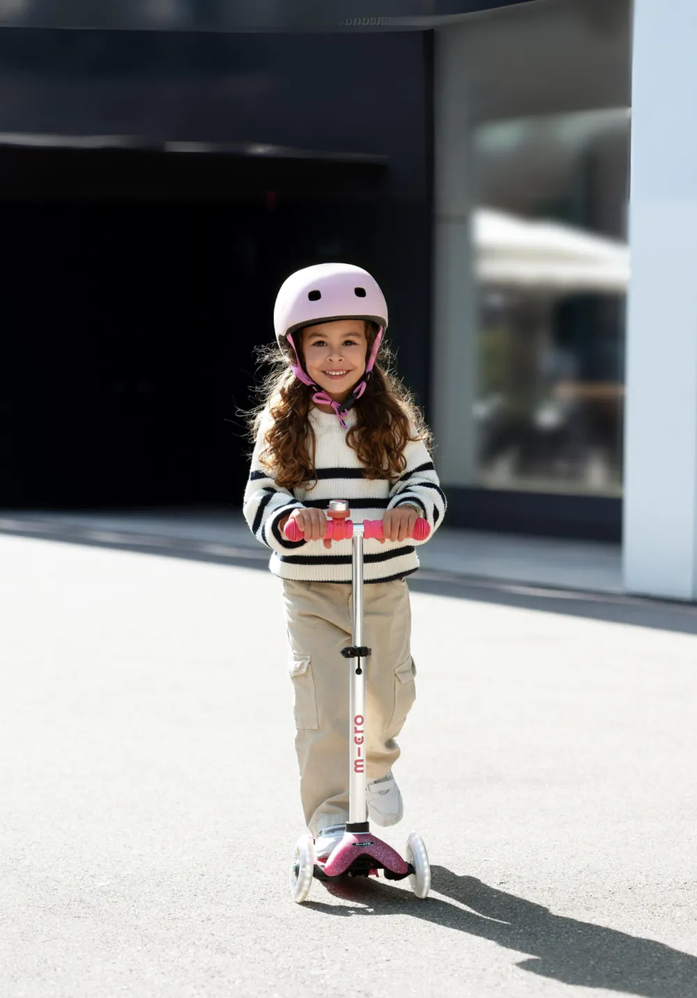 Micro Step Steppen^Mini Micro Deluxe Glitter Roze LED