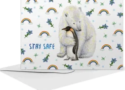 World of Mies Wenskaarten^MiesToGo Wenskaart IJsbeer Stay Safe