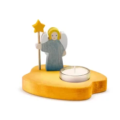 Ostheimer Kerst En Seizoen^Theelicht met Engel Blauw 5530281