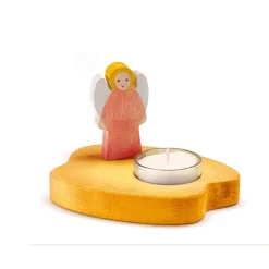 Ostheimer Kerst En Seizoen^Theelicht met Engel Rood 5530283