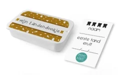 Pepermints Kleine Cadeautjes|Kleine Cadeaus^Tandendoosje Terrazzo Mosterd