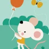 Bora Wenskaarten^Postkaart Balloon mouse