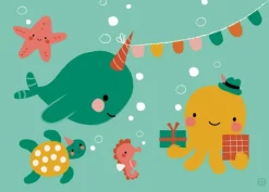 Bora Wenskaarten^Postkaart Party in the water