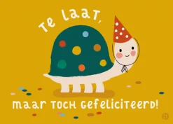 Bora Wenskaarten^Postkaart Zee Te laat