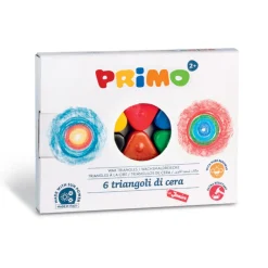 Primo Creatief^Driehoek waskrijt zijde 50mm Set 6-delig in doos