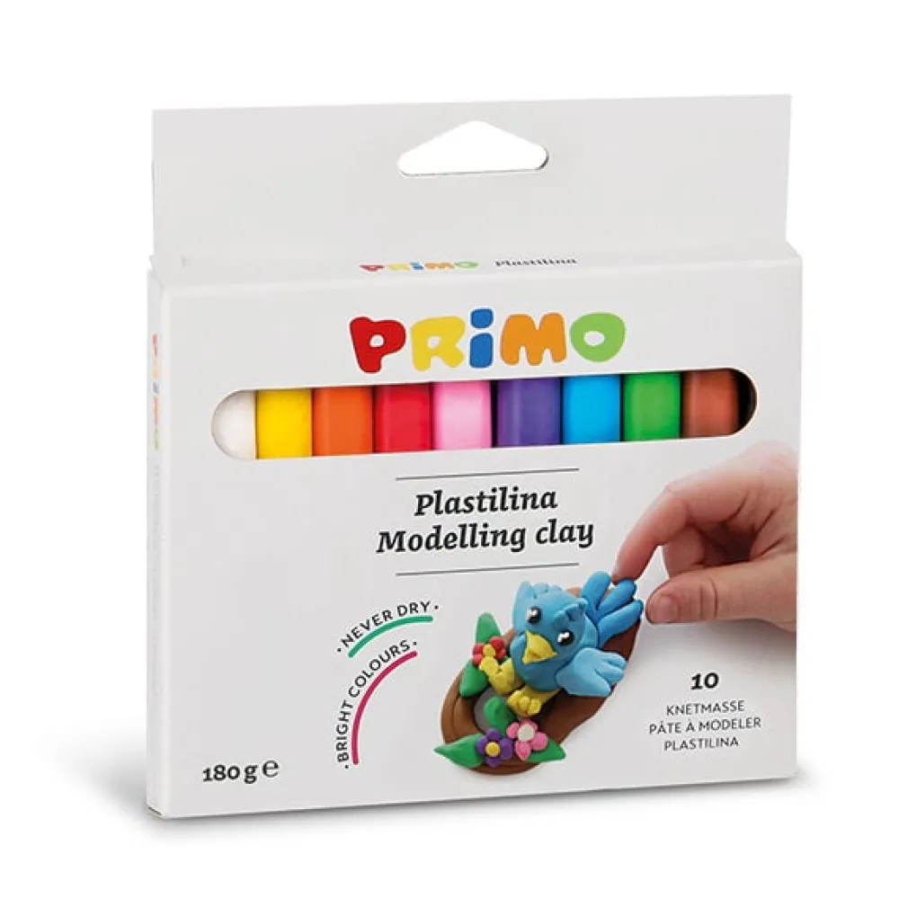 Primo Creatief|Schoen-/ Sinterklaascadeautjes^Kneedklei 10 kleuren (10x18gr)