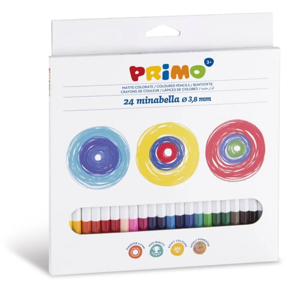 Primo Creatief^Minabella kleurpotloden ø3.8mm Set 24-delig in doos