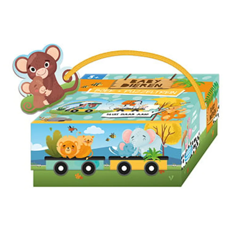 De Lantaarn Peuterboeken^Puzzeltrein - Babydieren