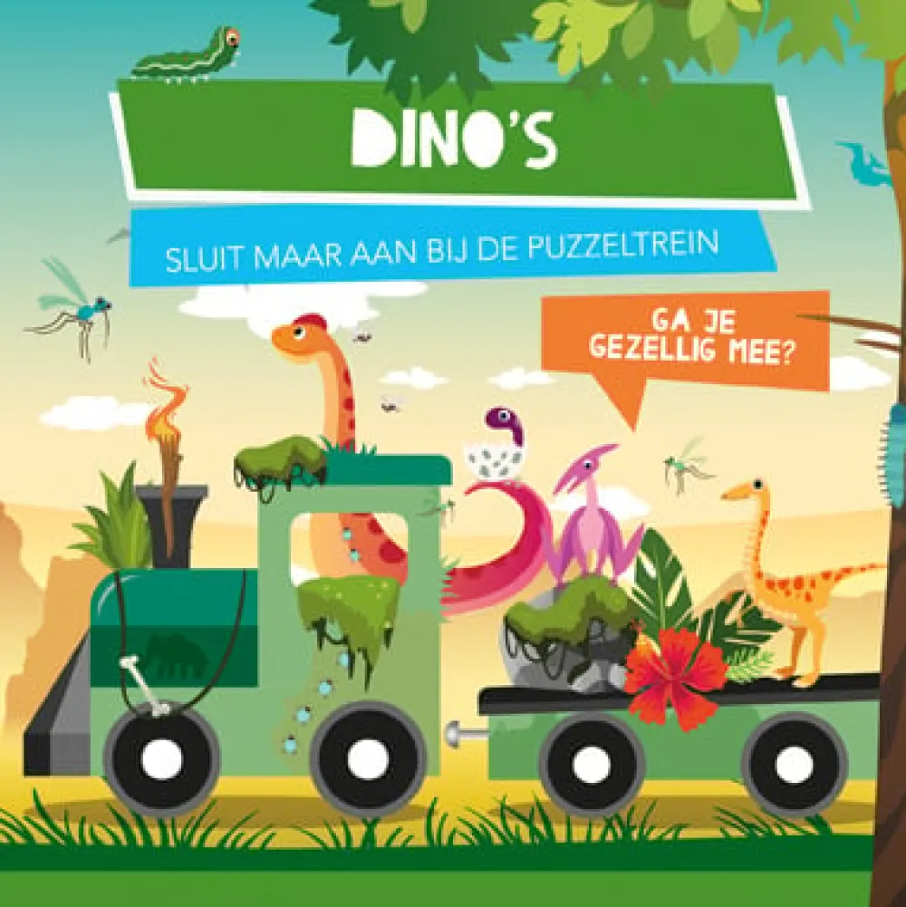 De Lantaarn Peuterboeken^Puzzeltrein Dino's