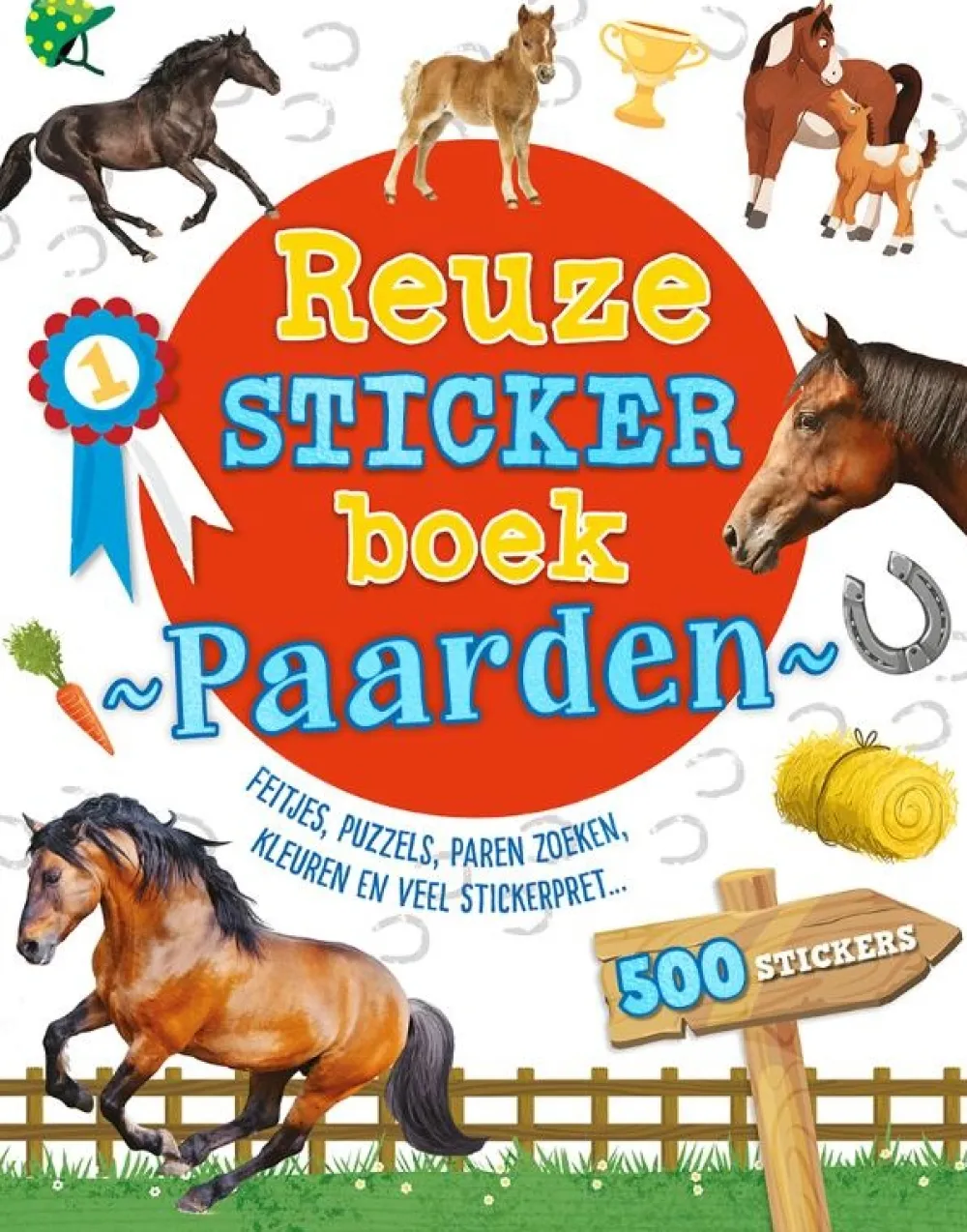 Houtendiershop Creatief^Reuze stickerboek Paarden