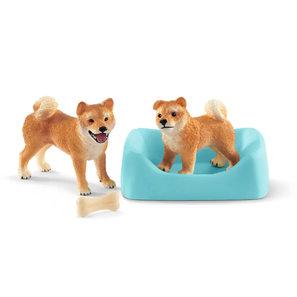 Schleich Farm World^Honden Shiba Inu Moeder en Pup Set 42479