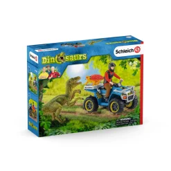 Schleich Dinosaurs^Speelset Vlucht van Velociraptor op Quad 41466