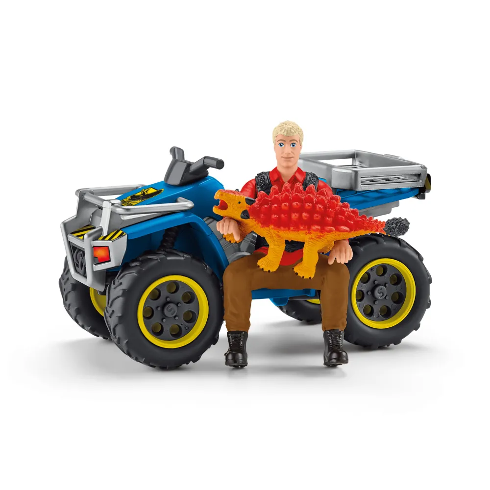 Schleich Dinosaurs^Speelset Vlucht van Velociraptor op Quad 41466