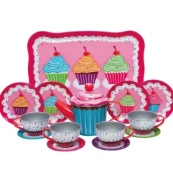Houtendiershop Pretend Play / Rollenspel^Schylling Cupcake Tin Thee Set