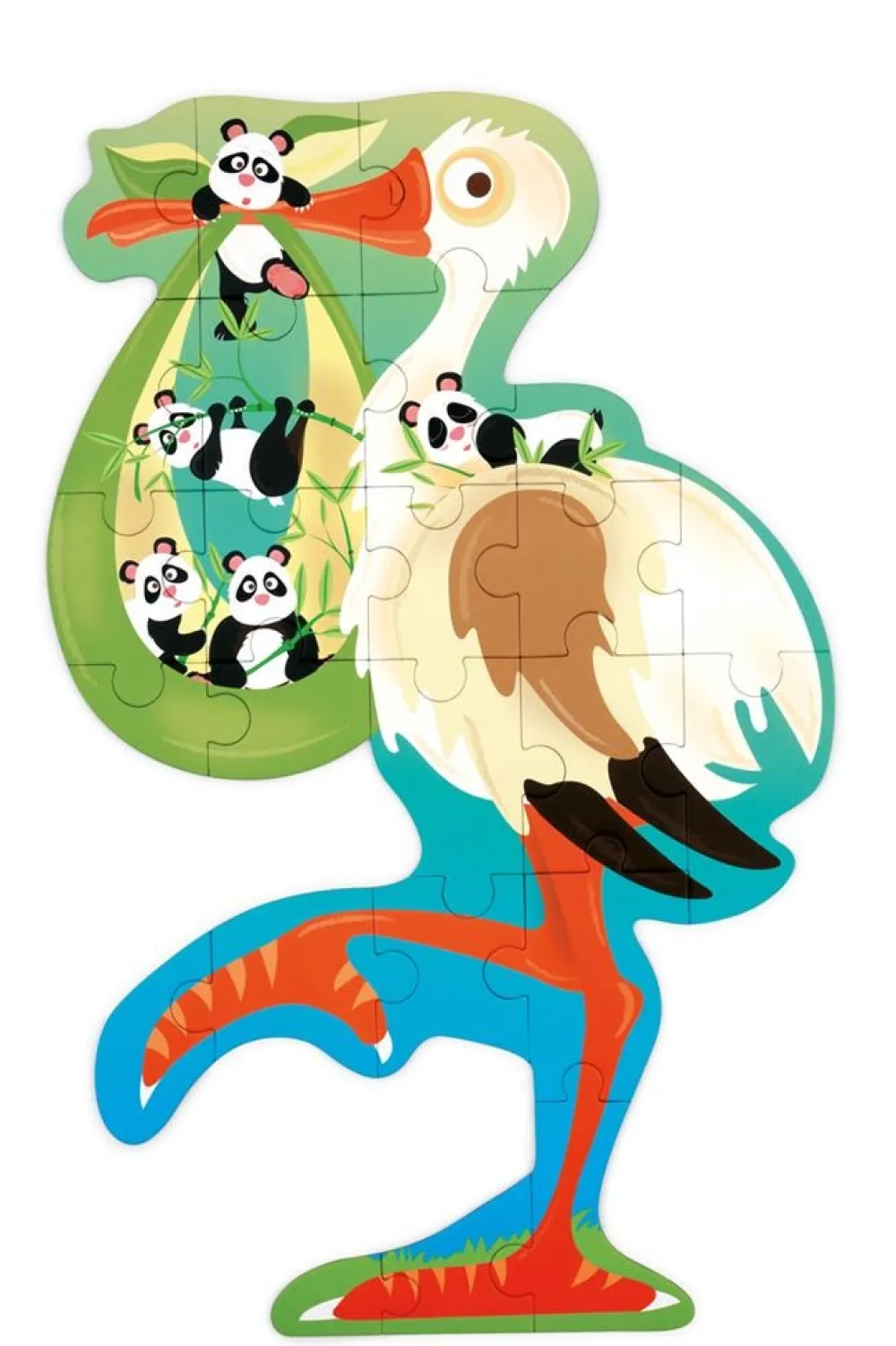 Scratch Contour Puzzels^Contour Puzzel Ooievaar 26 pcs