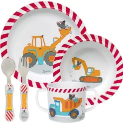 sigikid Kinderservies^Dinner Set Bouw Melamine